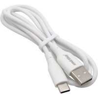 Кабель USB - Type-C, Smartbuy S25, 3А, 1м, белый