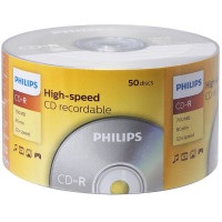 Оптический диск CD-R Philips 700 Mb, 52х, Cake Box (50шт)
