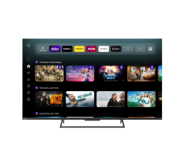 Телевизор 55" Sber SDX 55U4169, 3840x2160,QLED 4K Ultra HD, 60 Гц, Wi-Fi, Smart TV, СалютТВ, черный