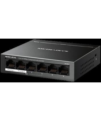 Коммутатор Mercusys MS106LP 6port, неуправляемый, PoE