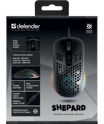 Мышь игровая Defender Shepard GM-620L