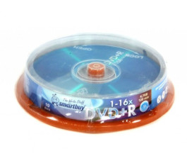 Оптический диск DVD+R Smartbuy CB-10, 4,7GB 16x (10шт)