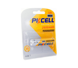 Литий-ионный аккумулятор PKCELL 18650 2600-1B тип - 18650 1 шт в блистере, без защиты
