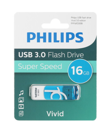 Флеш накопитель 16Gb USB 3.0 Philips Vivid (FM16FD00B/97)