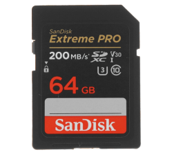 Карта памяти SDXC UHS-I 64Gb SanDisk Extreme PRO V30 Class 10 (SDSDXXU-064G-GN4IN)