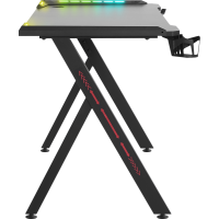 Игровой стол Defender Gamer, RGB, черный