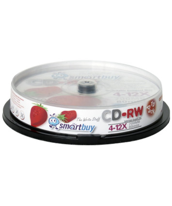 Оптический диск CD-RW SmartBuy, 700Mb, 12x, (10шт) (80RW1210C)