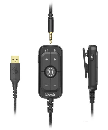 Гарнитура A4Tech Bloody M590i, синий/белый , 1м