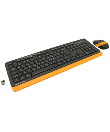 Беспроводной набор клавиатура + мышь A4Tech Fstyler FG1010 черный/оранжевый