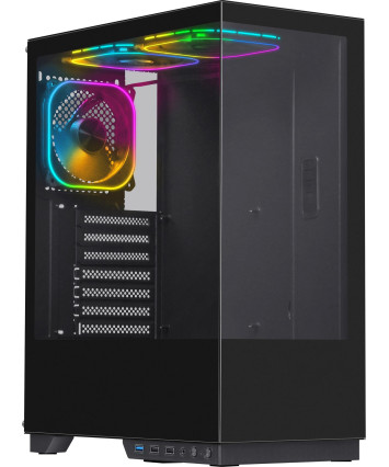 Корпус ATX без БП Defender HyperHub, черный (с кулерами)