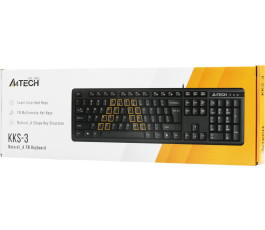 Клавиатура A4Tech KKS-3, черный