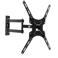 Кронштейн для телевизора Buro FL4S, 20-65", настенный, поворотно-выдвижной и наклонный, черный