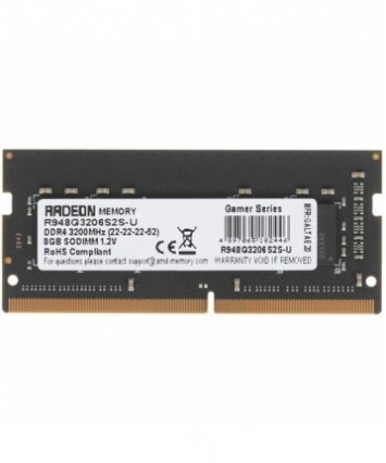 Модуль памяти SODIMM DDR4 8Gb PC25600 3200MHz AMD (R948G3206S2S-U)