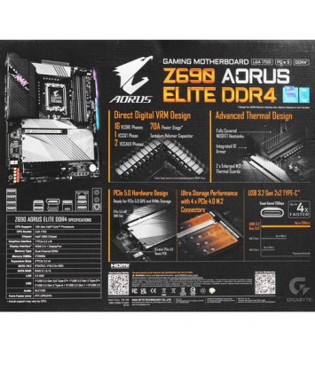 Материнская плата Socket 1700 GIGABYTE Z690 AORUS ELITE DDR4