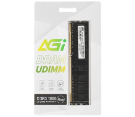 Модуль памяти DDR3 4Gb PC12800 1600Mhz AGI AGI160004UD128