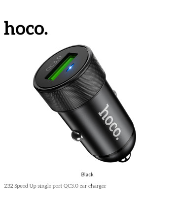 Универсальное АЗУ Hoco Z32 (1xUSB), QC3.0, черный