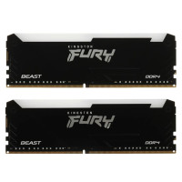 Комплект модулей памяти DDR4 2x8Gb PC4-25600 3200MHz Kingston Fury Beast RGB (KF432C16BB2AK2/16WP)