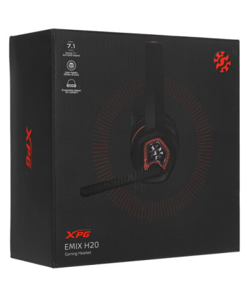 Гарнитура игровая XPG EMIX H20 чёрная RGB, звук 7.1