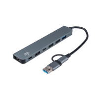 USB-концентратор Gembird UHB-C445 (4 порта USB 2.0 + USB 3.0 + порт Type-C) с доп. пит. (Type-C)