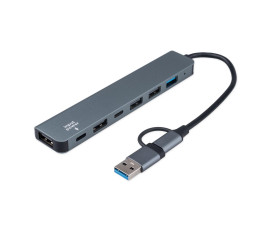 USB-концентратор Gembird UHB-C445 (4 порта USB 2.0 + USB 3.0 + порт Type-C) с доп. пит. (Type-C)
