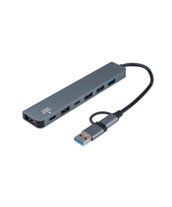 USB-концентратор Gembird UHB-C445 (4 порта USB 2.0 + USB 3.0 + порт Type-C) с доп. пит. (Type-C)
