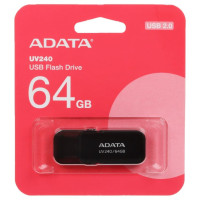 Флеш накопитель 64Gb USB 2.0 AData AUV250 AUV250-64G-RBK серебристый