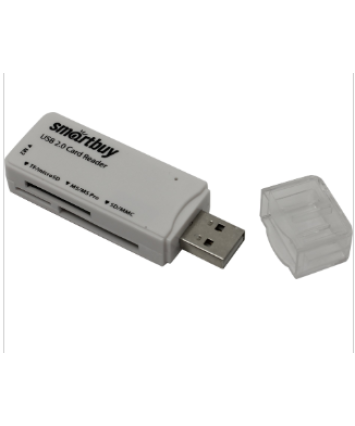 Картридер внешний Smartbuy 749 , USB 2.0, белый