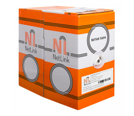Кабель внешний витая пара на тросу Бухта 305м NetLink NL-CU UTP 4PR (PE-UTP-5e-4x2x24AWG-SW)(7406)