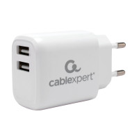 Универсальное СЗУ Cablexpert MP3A-PC-58 (10.5Вт, 2 USB, 2.1А), белый