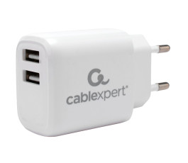 Универсальное СЗУ Cablexpert MP3A-PC-58 (10.5Вт, 2 USB, 2.1А), белый