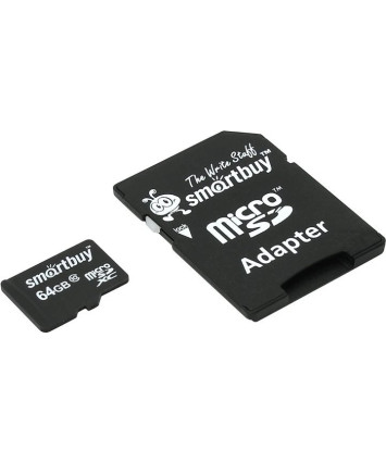 Карта памяти MicroSDXC UHS-I Card 64Gb Smartbuy (c адаптером)