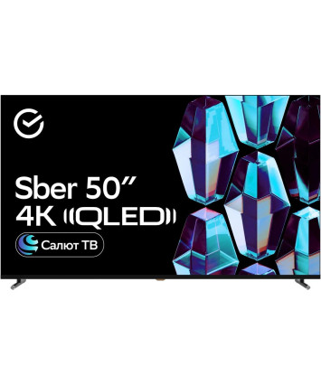 Телевизор 50" Sber SDX-50UQ5234, QLED, чёрный