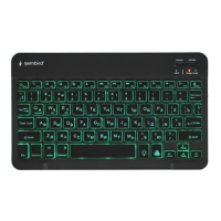 Клавиатура беспроводная Gembird KBW-4N, Bluetooth, подсветка 7 цветов, черный