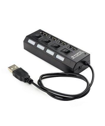 USB-концентратор Gembird UHB-243-AD (4 порта USB 2.0,с выключателями портов)