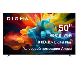 Телевизор 50" Digma DM-LED50UBB33, 4K Ultra HD, черный, СМАРТ ТВ
