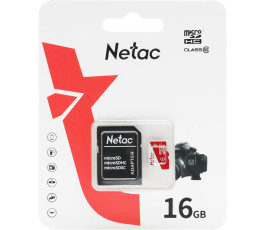 Карта памяти MicroSDHC 16Gb Netac P500 ECO + SD адаптер (NT02P500ECO-016G-R)