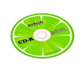 Оптический диск для записи одноразовый CD-R DeTech 700Mb; 52x