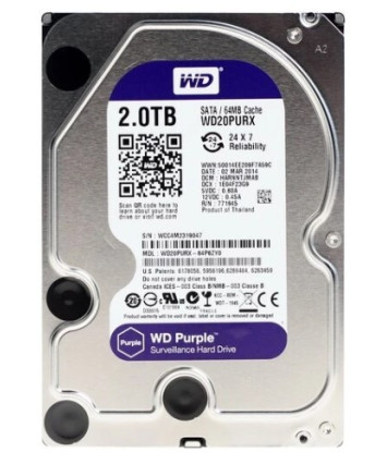 Жесткий диск 3.5" SATA 2000Gb WD Purple (WD20PURX)