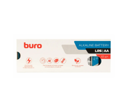 Батарейка Buro Alkaline LR6 AA (10шт), коробка