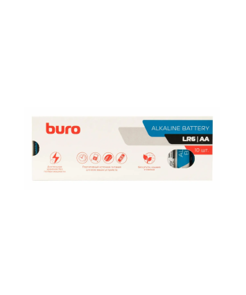 Батарейка Buro Alkaline LR6 AA (10шт), коробка Батарейка Buro Alkaline LR6 AA (10шт), коробка