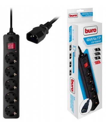 Сетевой фильтр для ИБП Buro 500SH-1.8-UPS-B 1.8m