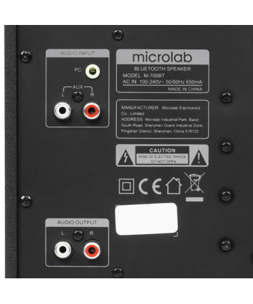 Акустика 2.0 Microlab M-700BT, Bluetooth, черный