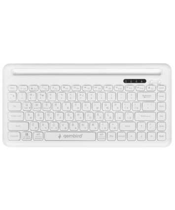 Клавиатура беспроводная Gembird KBW-8, Bluetooth, белый