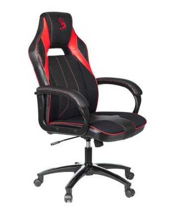 Кресло игровое A4Tech Bloody GC-300 черный/красный эко.кожа