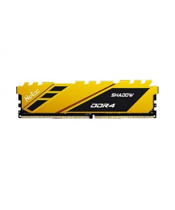 Модуль памяти DDR4 8Gb PC25600 3200Mhz Netac Shadow NTSDD4P32SP-08Y Yellow, с радиатор