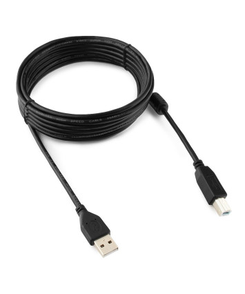 Кабель AM-BM, 4.5m, USB 2.0, Pro Cablexpert CCF-USB2-AMBM-15, черный