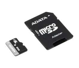 Карта памяти MicroSDXC 64Gb ADATA UHS-1 class 10 (с адаптером)