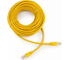 Патчкорд UTP Cablexpert PP12-10M/Y кат.5e, 10м, литой, многожильный (жёлтый)