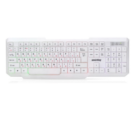 Клавиатура с подсветкой Smartbuy ONE 333, USB, белый
