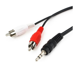 Кабель аудио Cablexpert CCA-458-0.2M-N, Jack3.5(M)/2xRCA(M), 0.2м